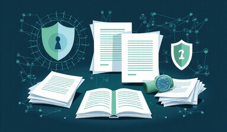 Jogos dokumentumok és adatvédelem szimbóluma
