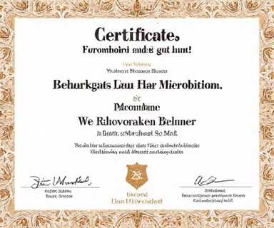 Mikrobiom és bélrendszeri egészség kurzus igazolása